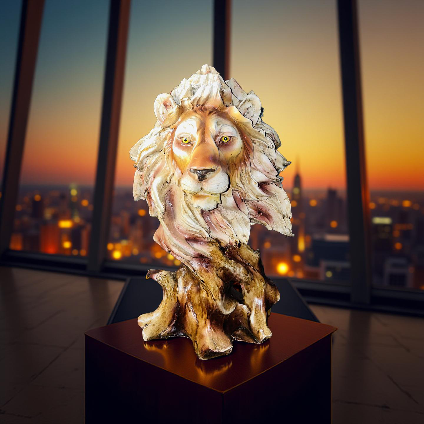 đŠ Regal Lion Head Sculpture
