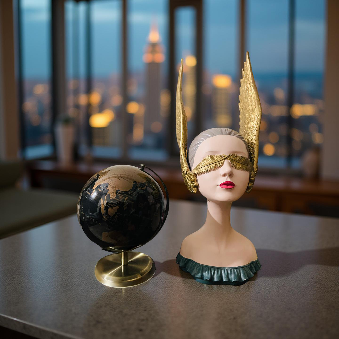 Blind Beauty β Modern Winged Muse Bust