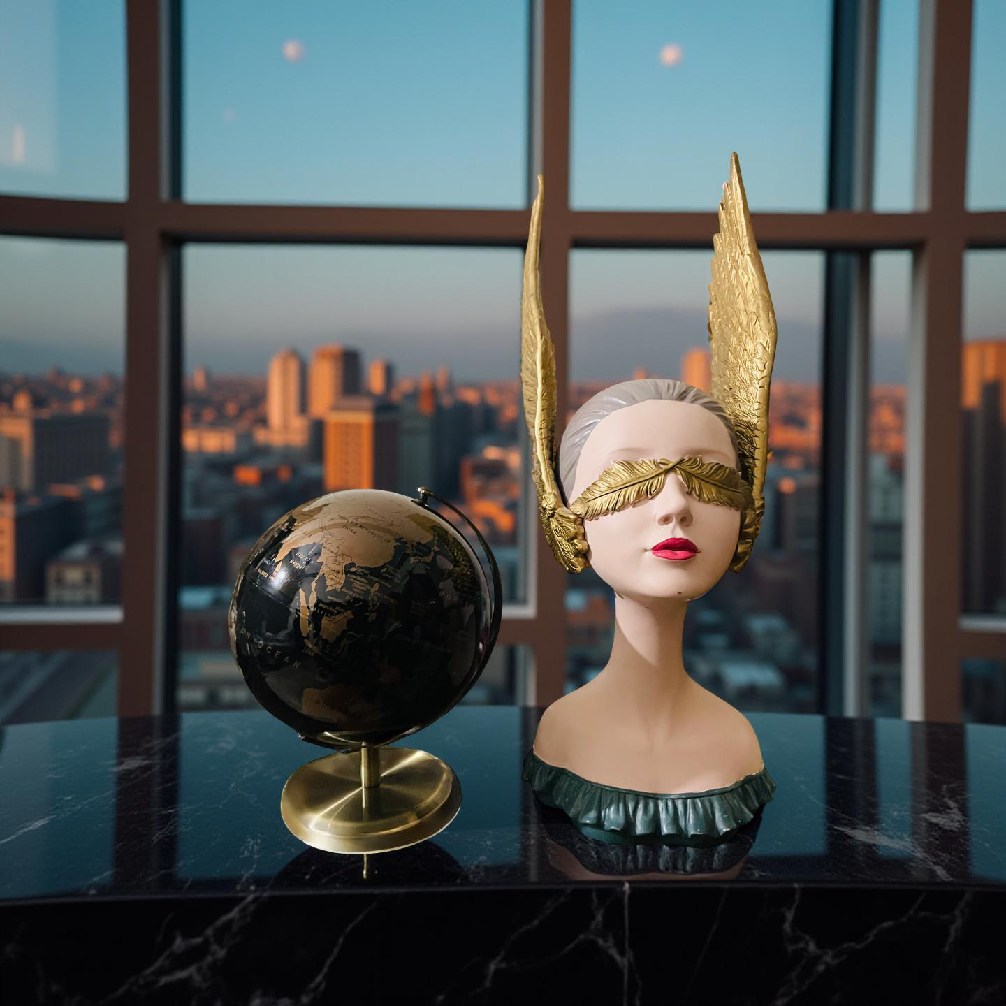 Blind Beauty β Modern Winged Muse Bust