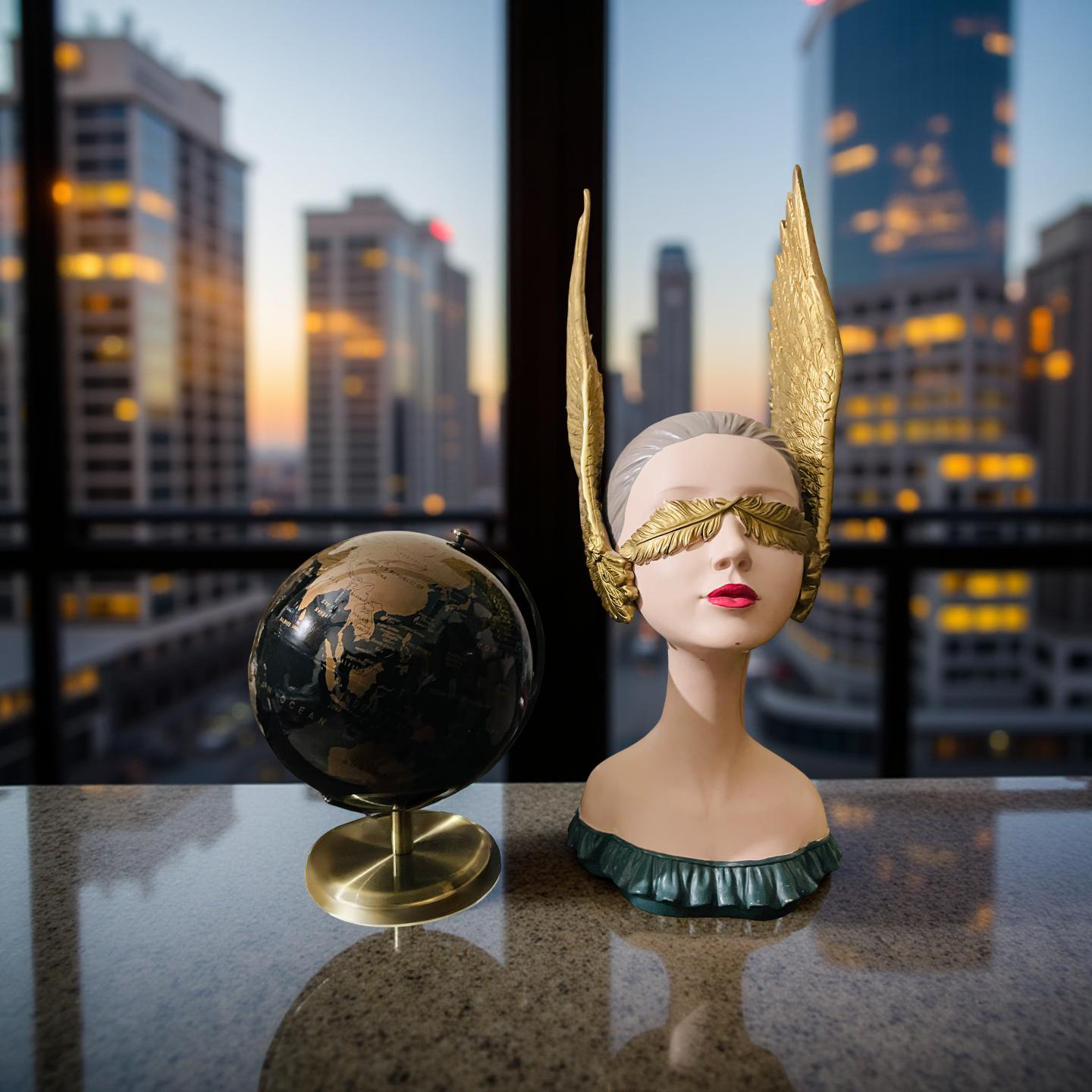 Blind Beauty β Modern Winged Muse Bust