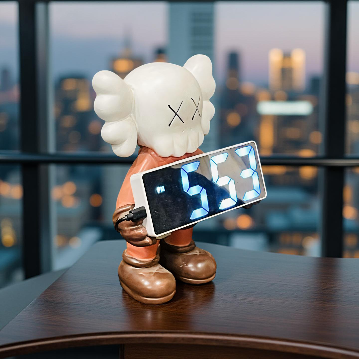 🕰️  KAWS-Inspired Digital Clock Sculpture