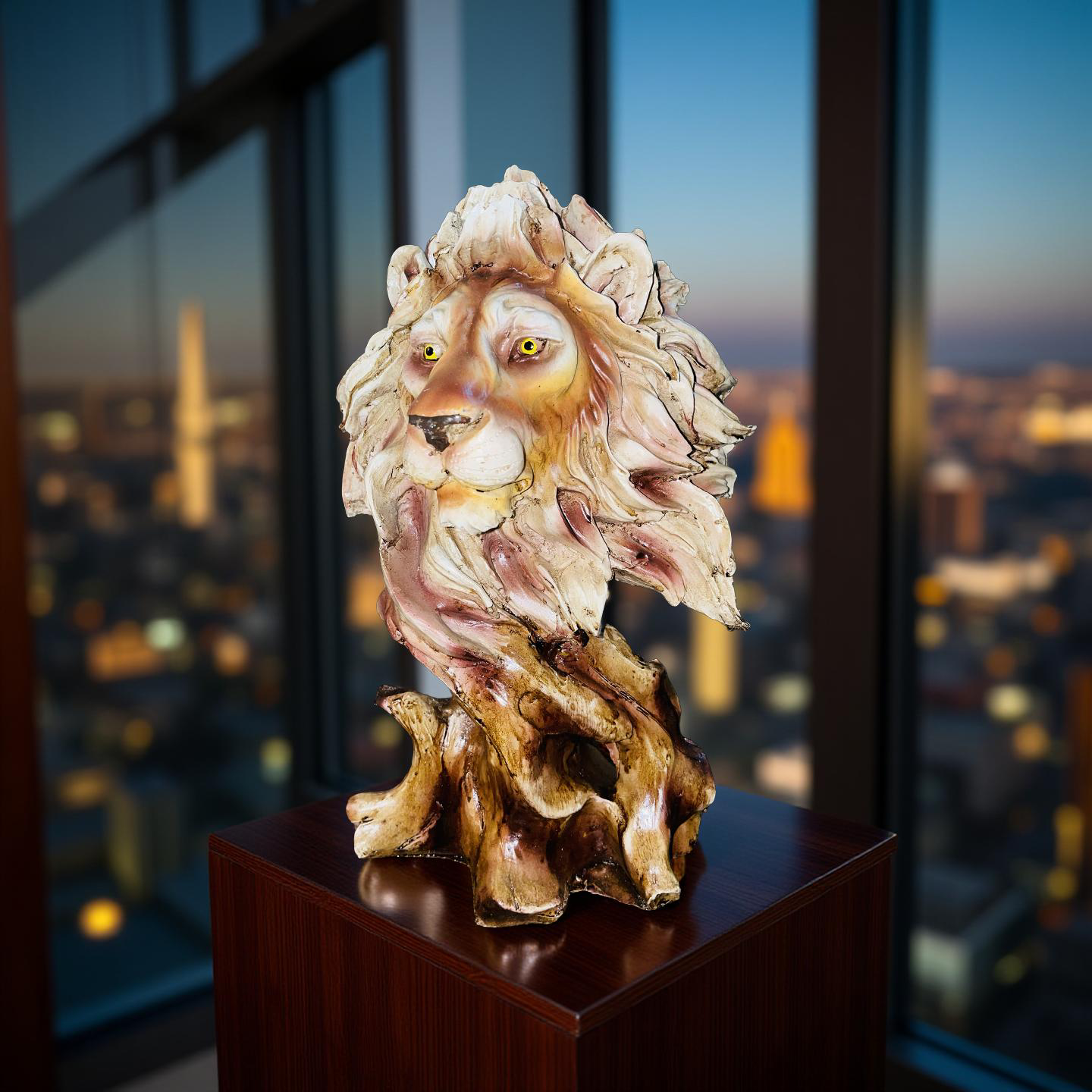 đŠ Regal Lion Head Sculpture