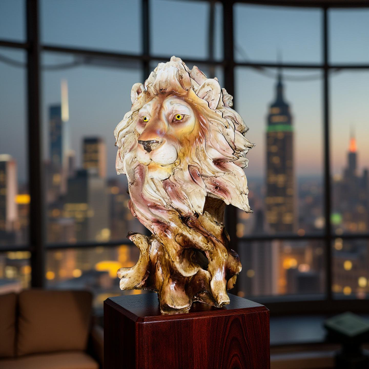 đŠ Regal Lion Head Sculpture