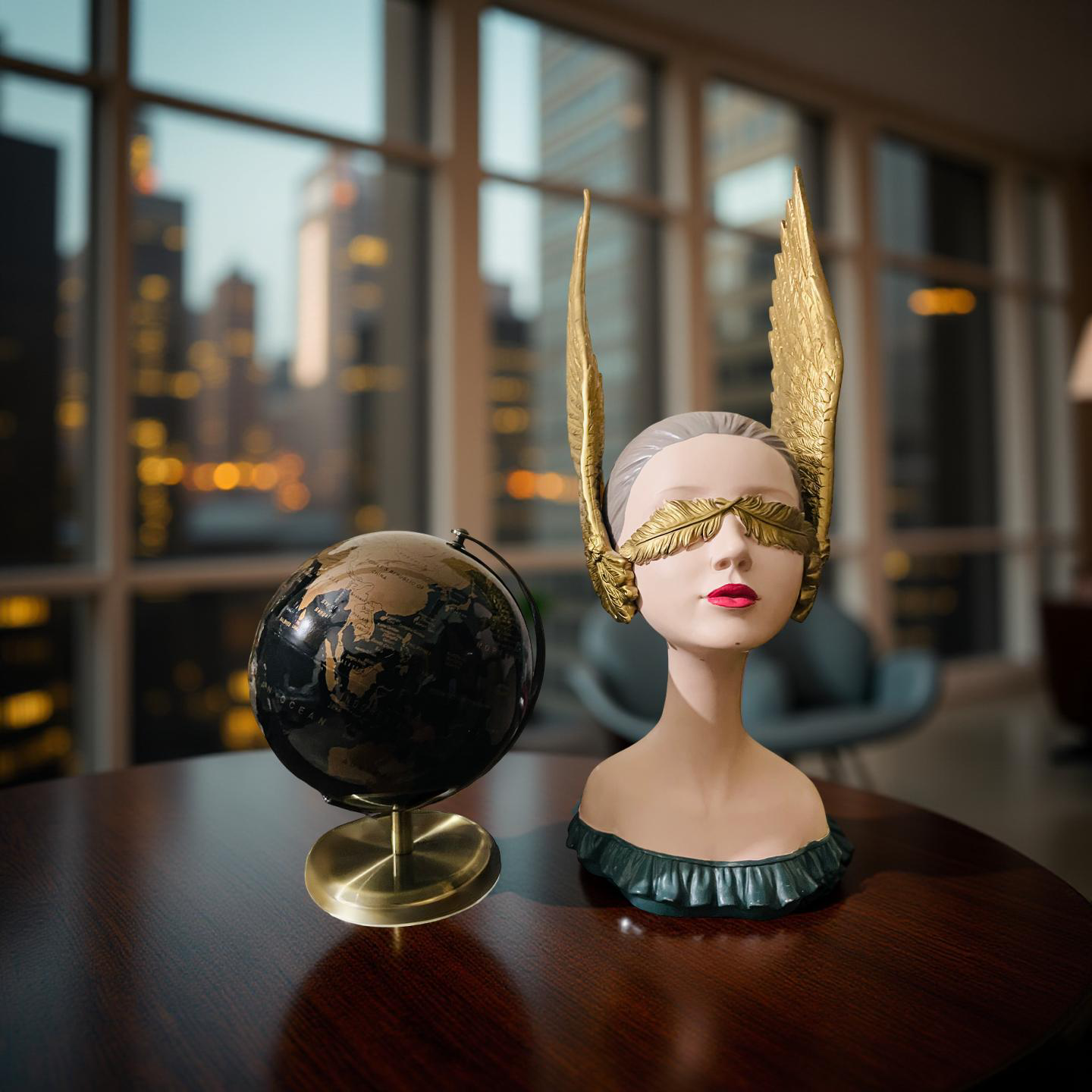 Blind Beauty β Modern Winged Muse Bust