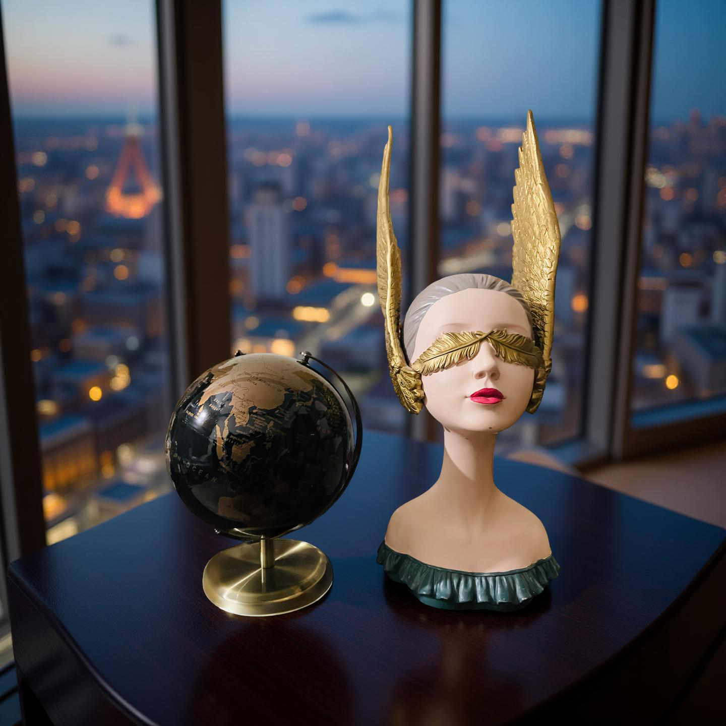 Blind Beauty β Modern Winged Muse Bust