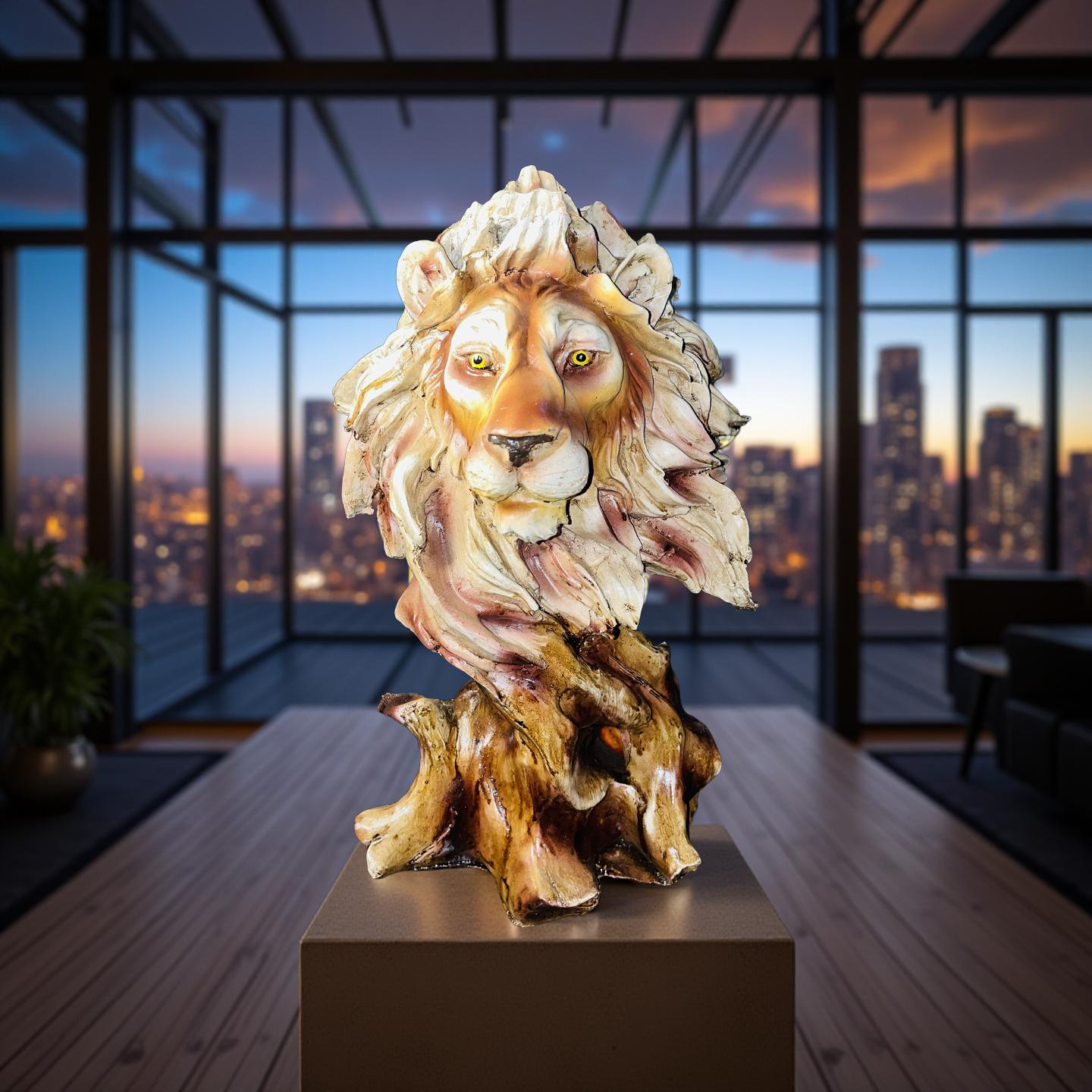 đŠ Regal Lion Head Sculpture
