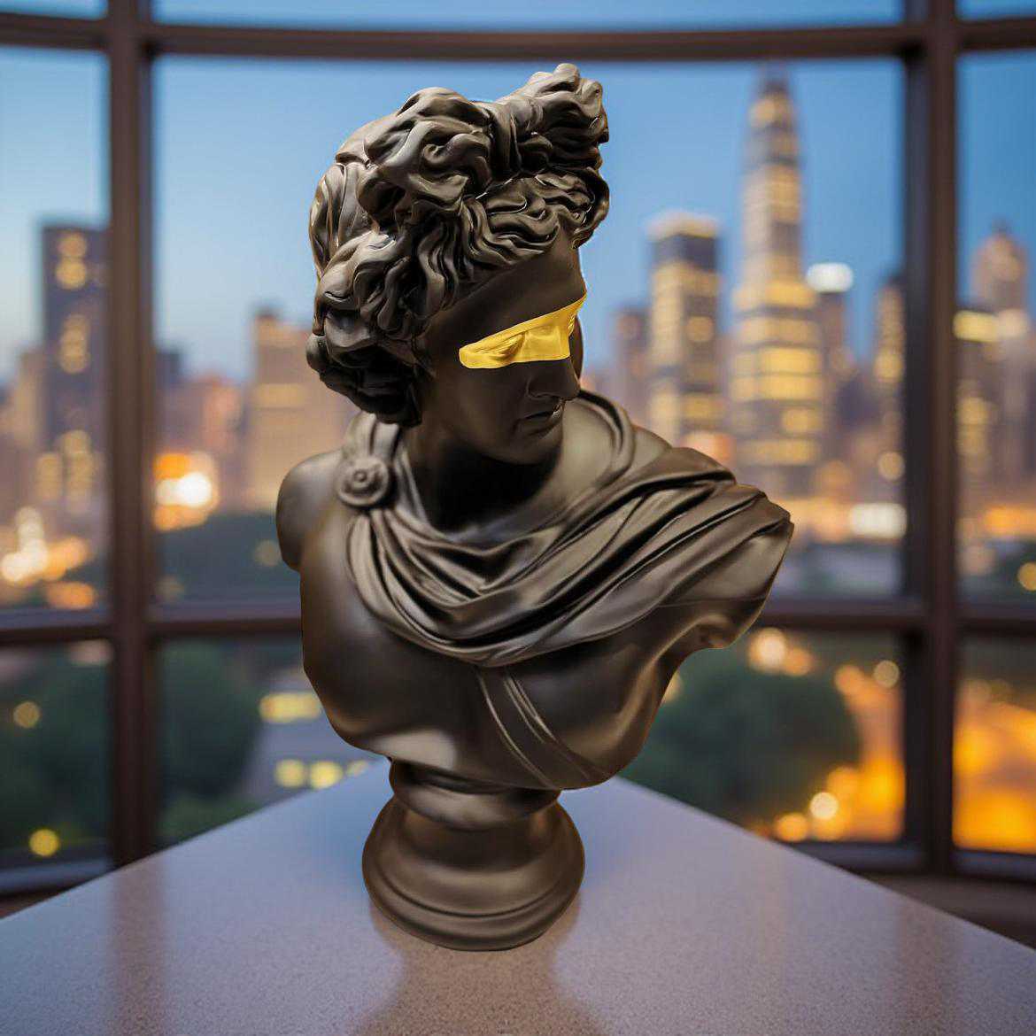 Neo-Classical Red Vision Bust