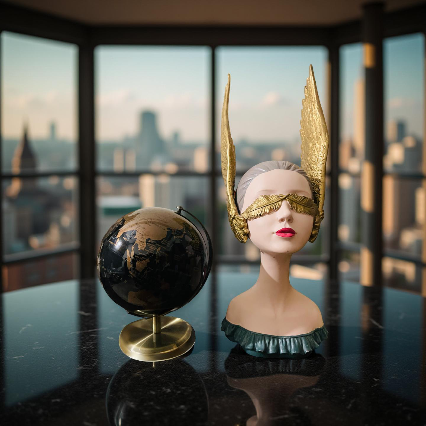 Blind Beauty β Modern Winged Muse Bust