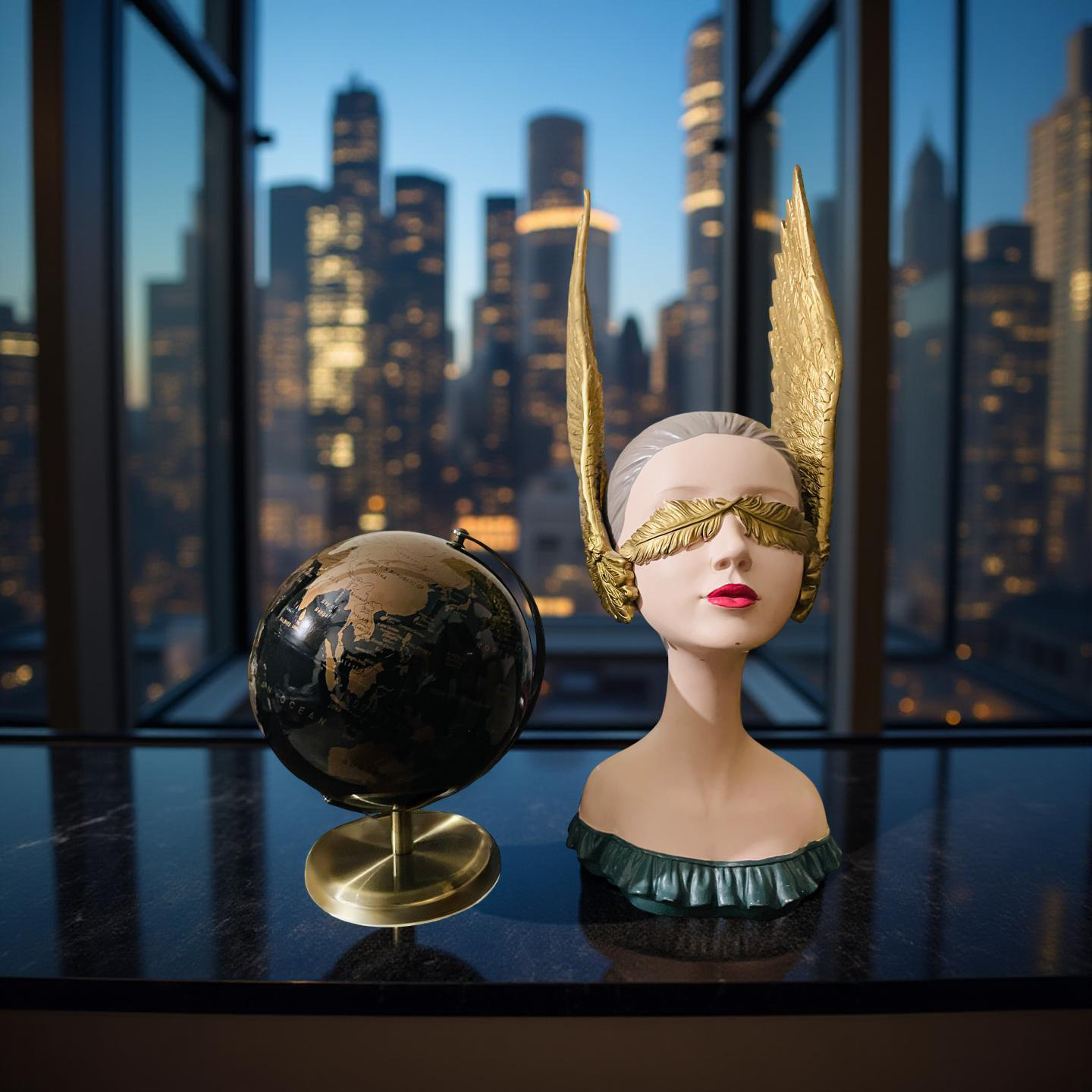 Blind Beauty β Modern Winged Muse Bust