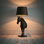 Noir Stallion – Horse Silhouette Table Lamp