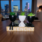 Miniature Sitting Planter Trio – Resin Decor Set