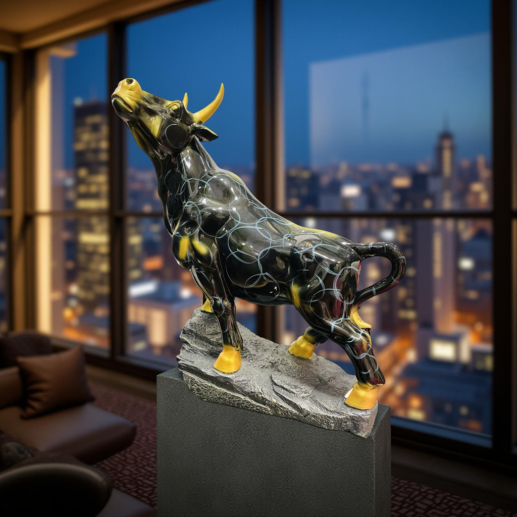 Majestic Bull Figurine – Strength & Power Decor