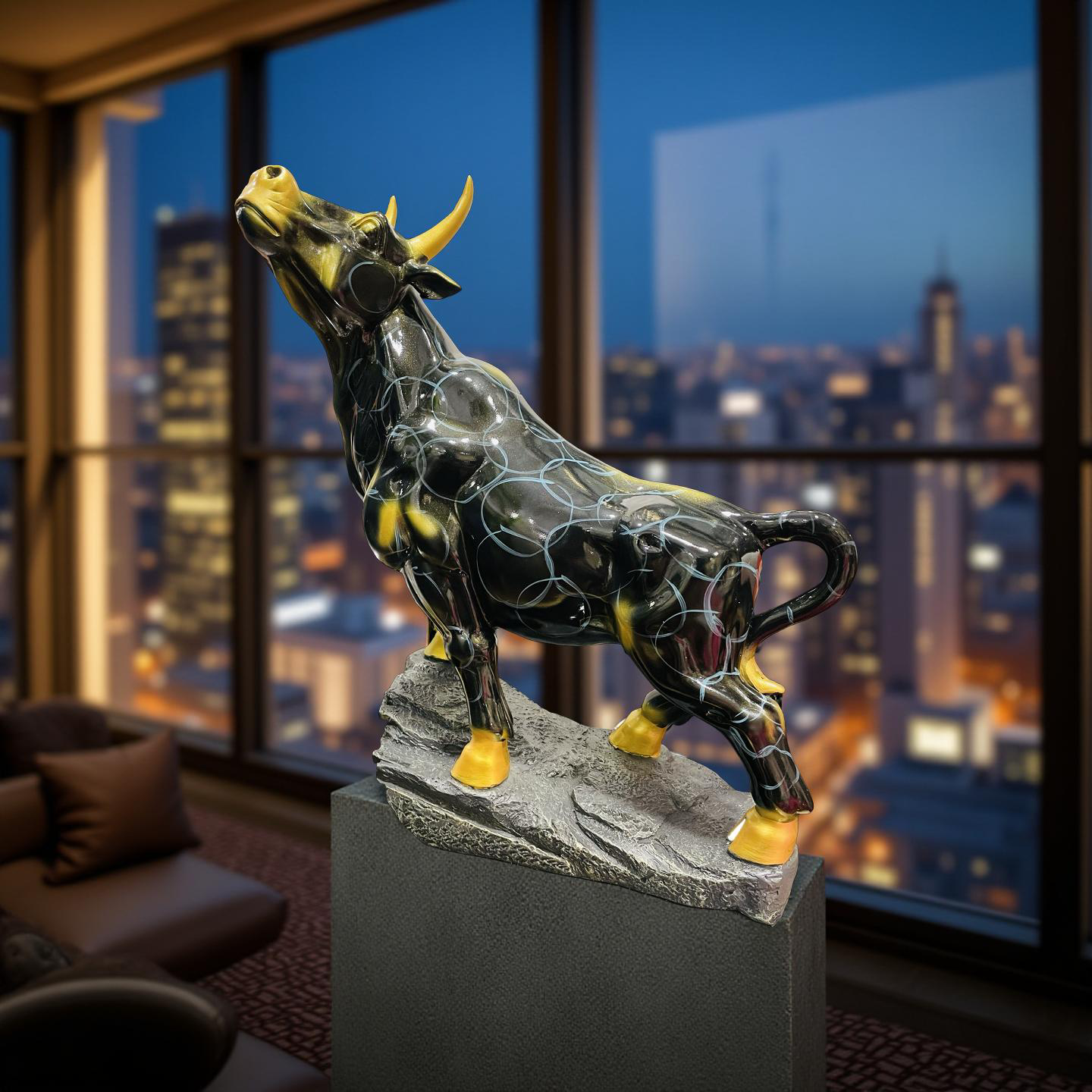 Majestic Bull Figurine – Strength & Power Decor