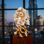 🦁 Regal Lion Head Sculpture