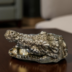 Green Croc Bite – Luxury Alligator Head Sculpture
