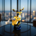 Golden Deer Duo – Couple Table Sculpture