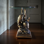 Serenity Cranes – Glass Top Accent Table