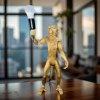 Golden Monkey Lamp – Standing Edition