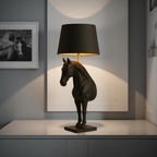 Noir Stallion – Horse Silhouette Table Lamp
