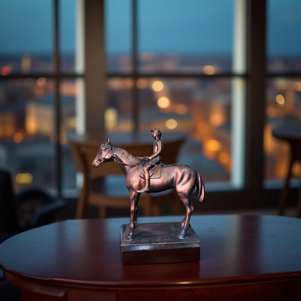 The Rider’s Pride – Resin Horse & Rider Sculpture
