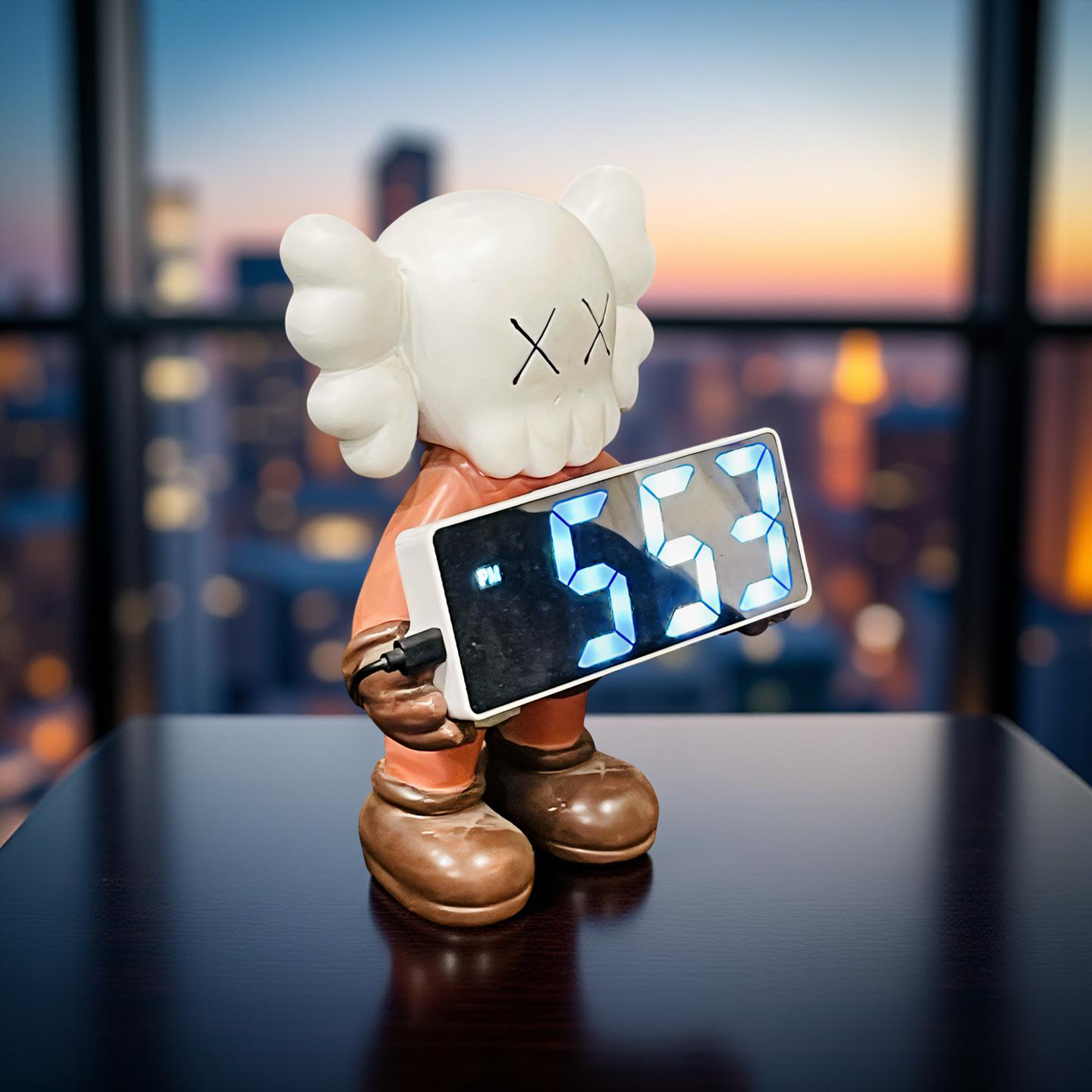 🕰️  KAWS-Inspired Digital Clock Sculpture
