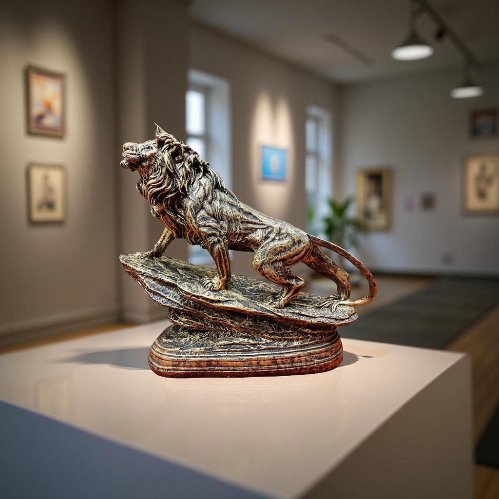 Regal Roar – Bronze Lion Sculpture