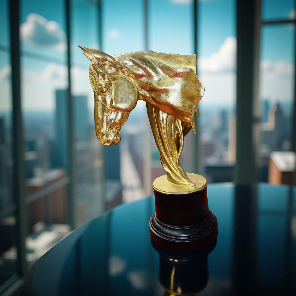 Noir Grace – Black Stallion Head Sculpture