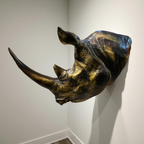 Savannah Titan – Bronze Rhino Wall Sculpture