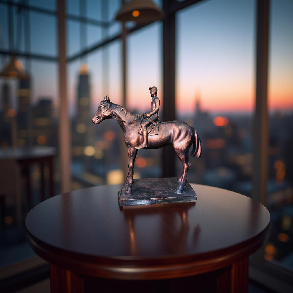 The Rider’s Pride – Resin Horse & Rider Sculpture