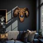 Alpine Guardian – Ram Head Wall Sculpture