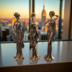 Vintage Elegance Ladies – Set of 3 Resin Figurines
