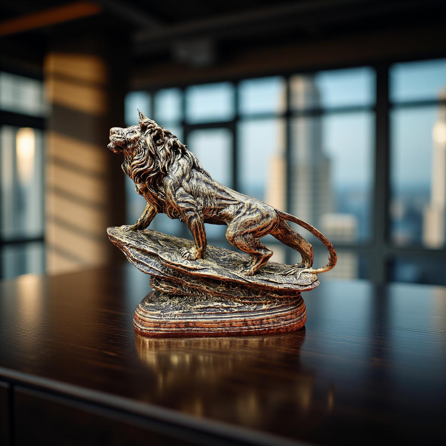 Regal Roar – Bronze Lion Sculpture
