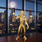 Golden Monkey Lamp – Standing Edition