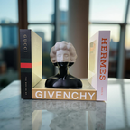 Resin Bust Bookend – Minimalist Face Sculpture