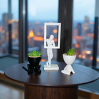 Abstract Thinker with Frame