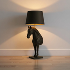 Noir Stallion – Horse Silhouette Table Lamp