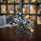 Valiant Charge – Armored Knight on Horse Statue