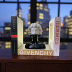 Resin Bust Bookend – Minimalist Face Sculpture