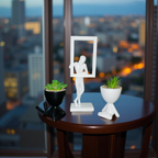 Abstract Thinker with Frame