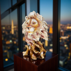 🦁 Regal Lion Head Sculpture