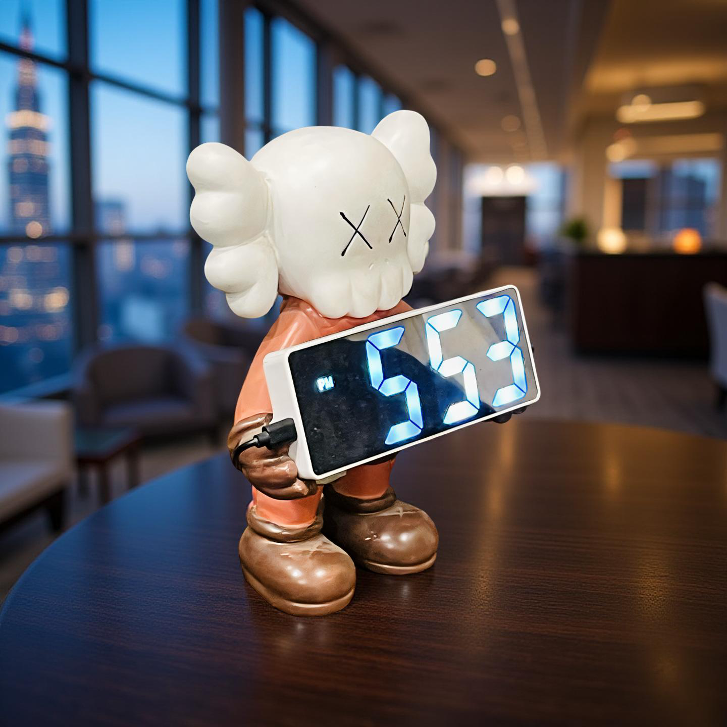 🕰️  KAWS-Inspired Digital Clock Sculpture