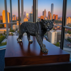 Majestic Black Panther Sculpture