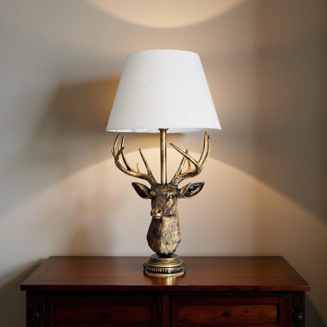 Nordic Stag Resin Accent Lamp