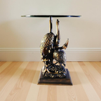 Serenity Cranes – Glass Top Accent Table