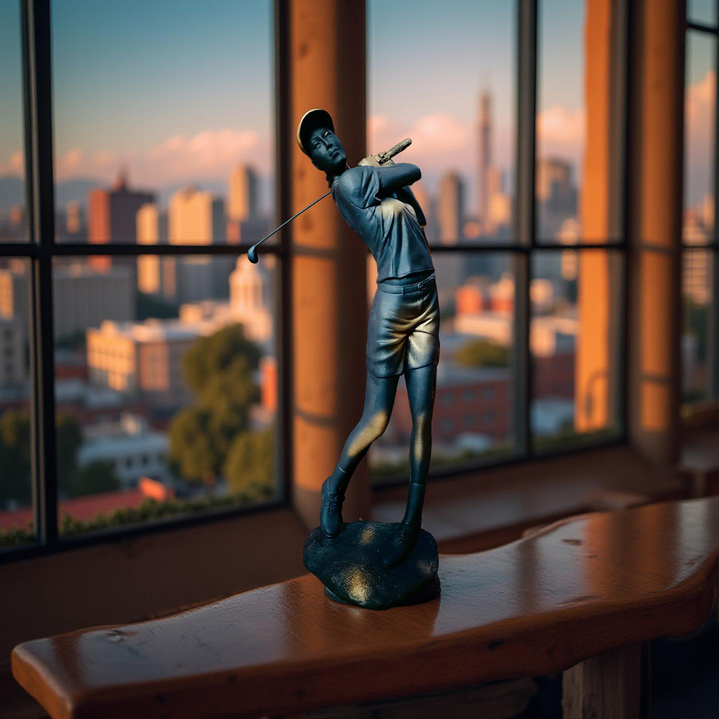 Golfer Swing Sculpture