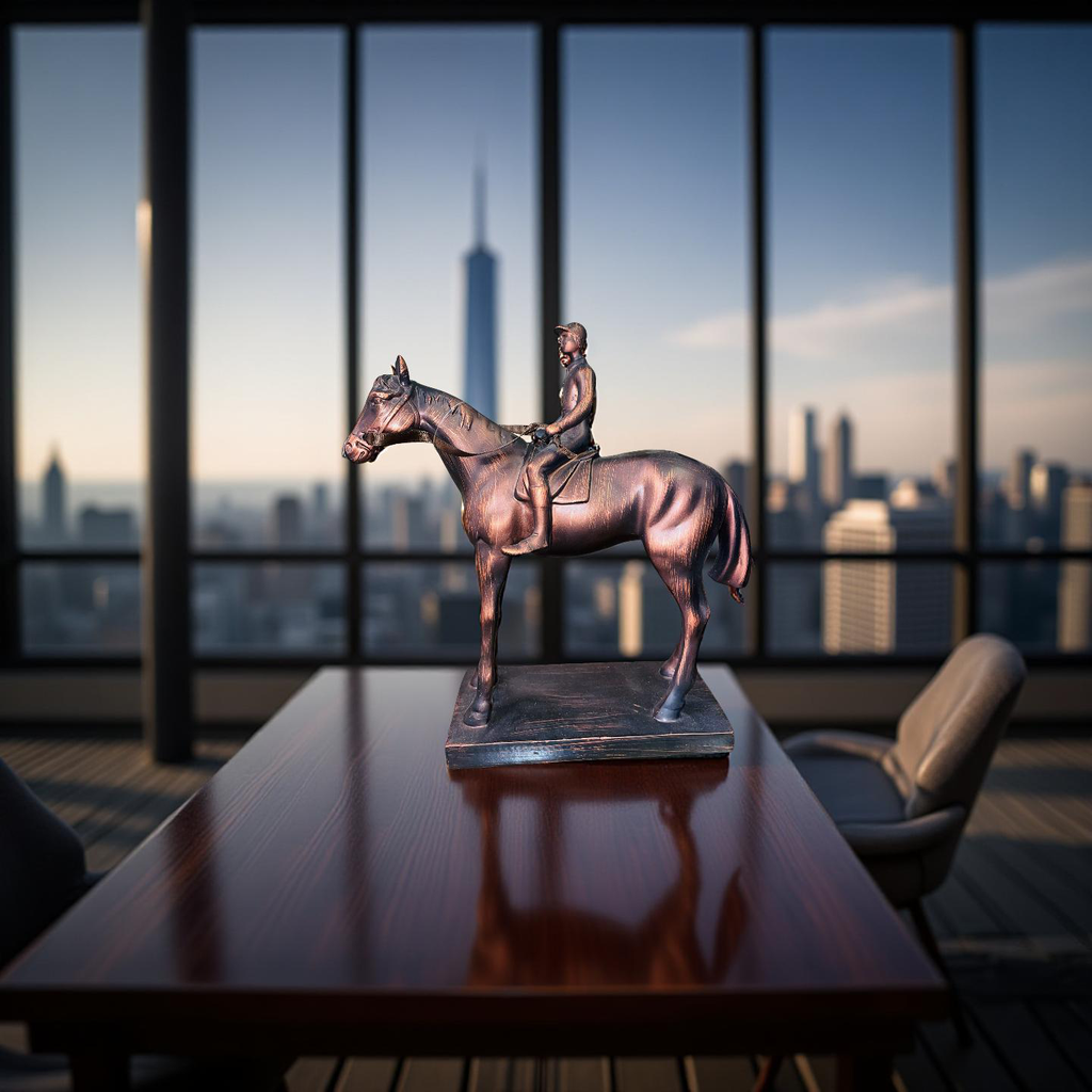 The Rider’s Pride – Resin Horse & Rider Sculpture