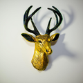 Golden Majesty Deer Wall Mount