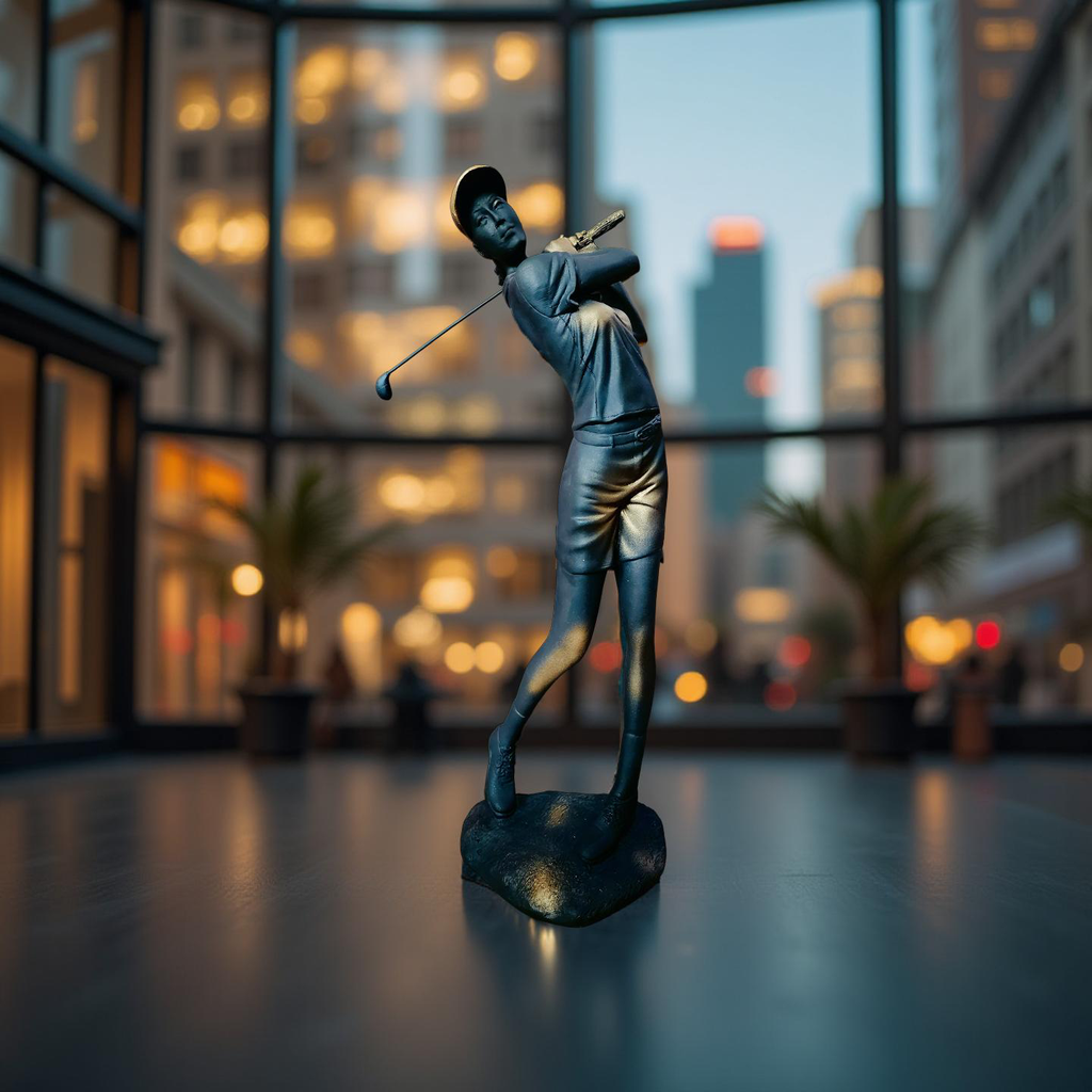 Golfer Swing Sculpture
