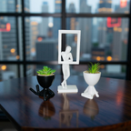 Abstract Thinker with Frame