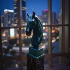 Black Stallion Elegance Sculpture